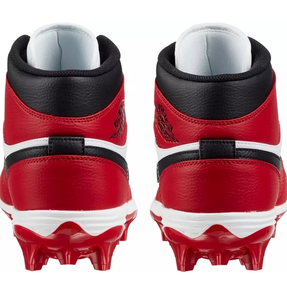 Nike Air Jordan 1 Retro Mid TD Men SZ 9.5 Chicago Red Football Cleats FJ6805-106 main image 5